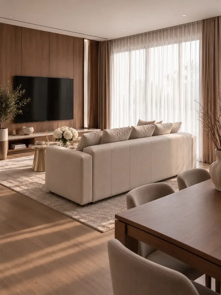 Sofa w aranżacji nowoczesnego wnętrza, prezentująca styl i elegancję. Meble na zamówienie od Primavera Home.