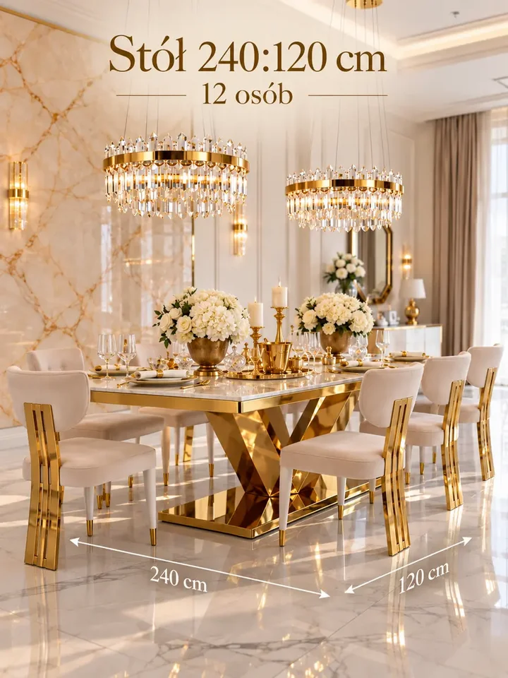 Całość zestawu w eleganckim wnętrzu, idealna aranżacja nowoczesnego wnętrza od Primavera Home.