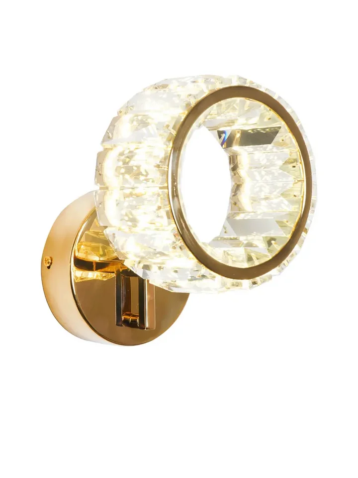 Czarny zestaw z kinkietem Kryształowy Ring Złoty Eclipse w eleganckiej aranżacji. Meble na zamówienie od Primavera Home.
