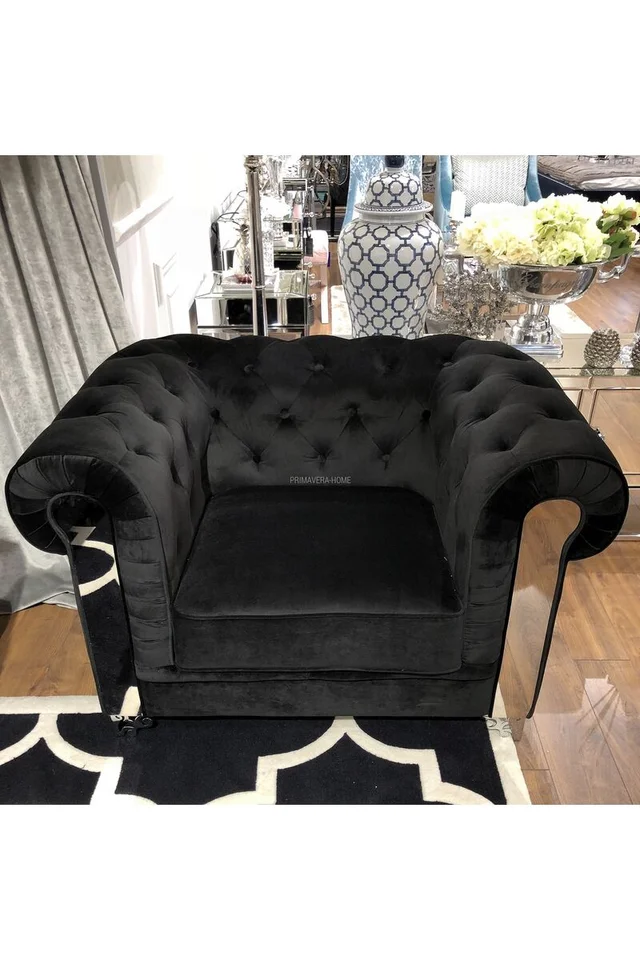 fotel glamour efekt lustra