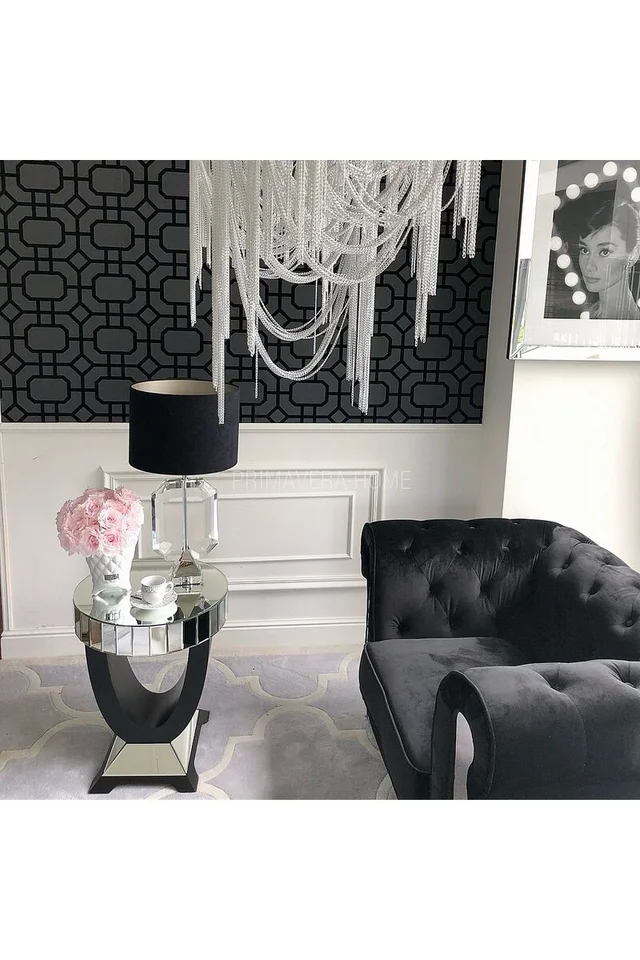 fotel glamour czarny