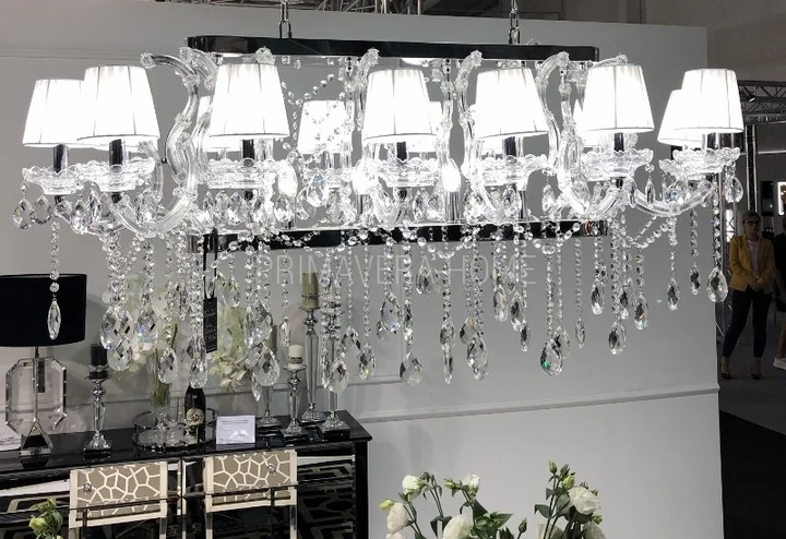 Żyrandol srebrny lustrzany sufitowy glamour