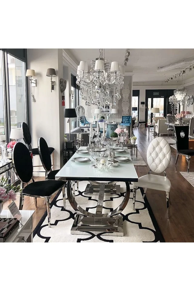 Lampa plafon żyrandol glamour srebrny chrom