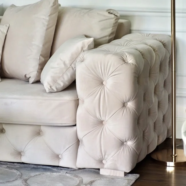 sofa glamour tkanina welwetowa