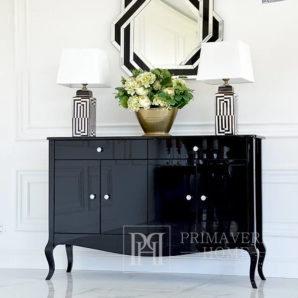 komoda glamour czarna
