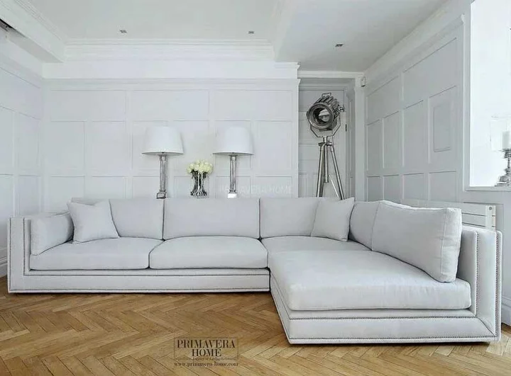 sofa narożna glamour klasyczna