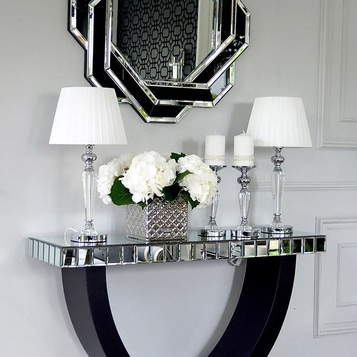 Lampa stołowa kryształowa glamour