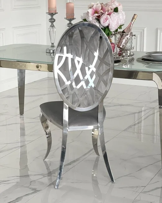 Krzesło glamour szare