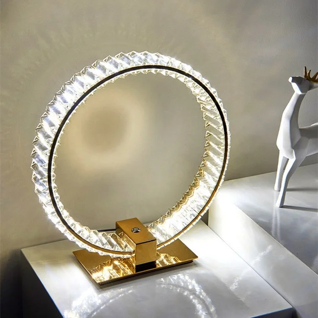 Lampa stołowa kryształowa ring