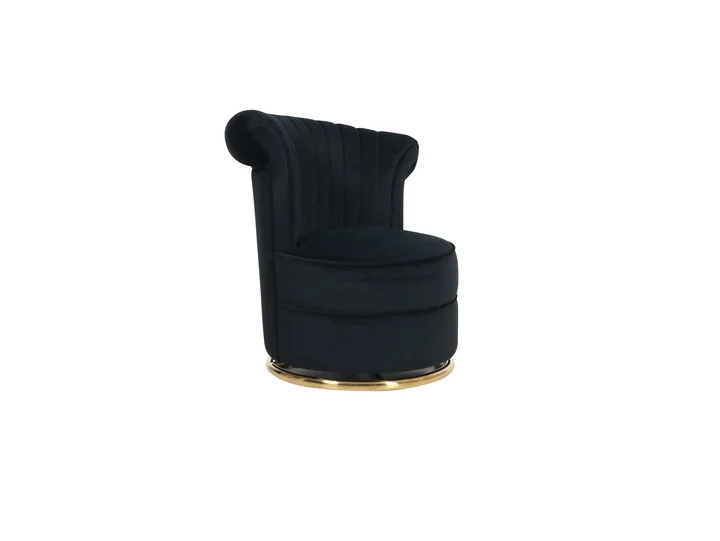 Fotel glamour czarny