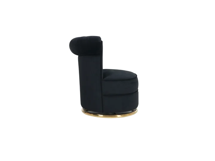 Elegancki fotel glamour czarny