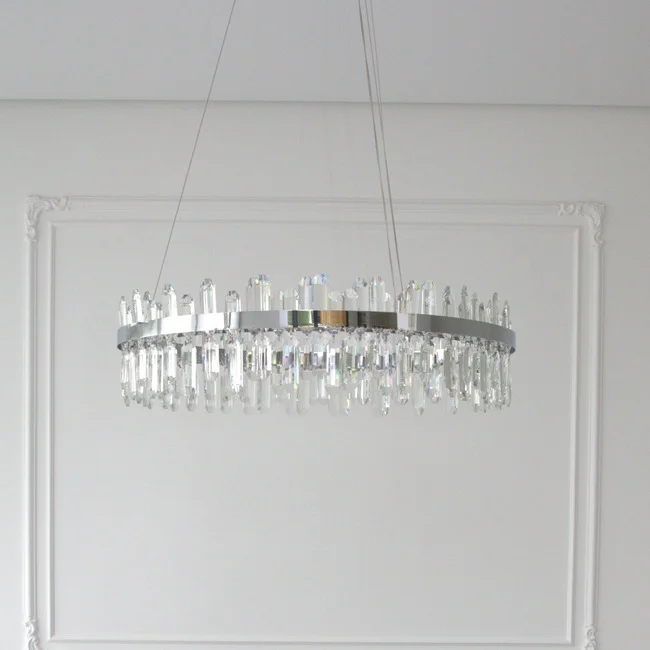 okrągła lampa wisząca żyrandol