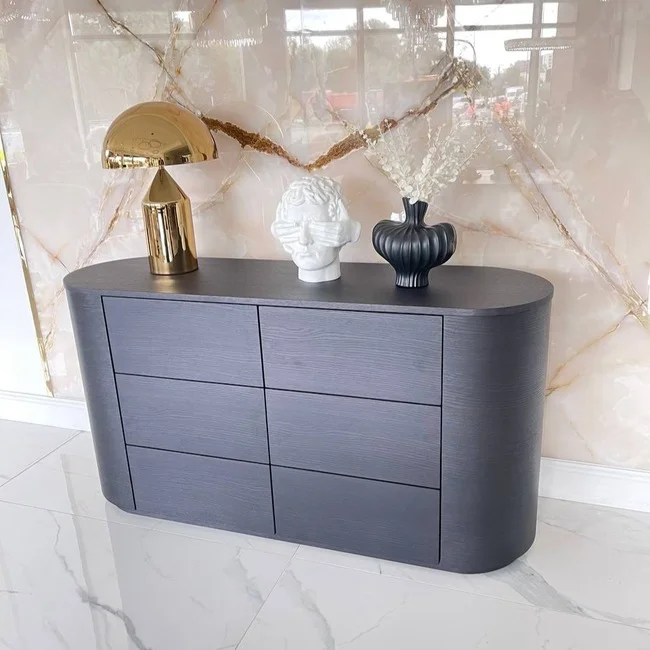 designerska minimalistyczna komoda drewniana