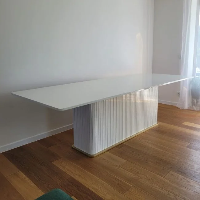 Nowoczesny rozkładany biały stół Palermo