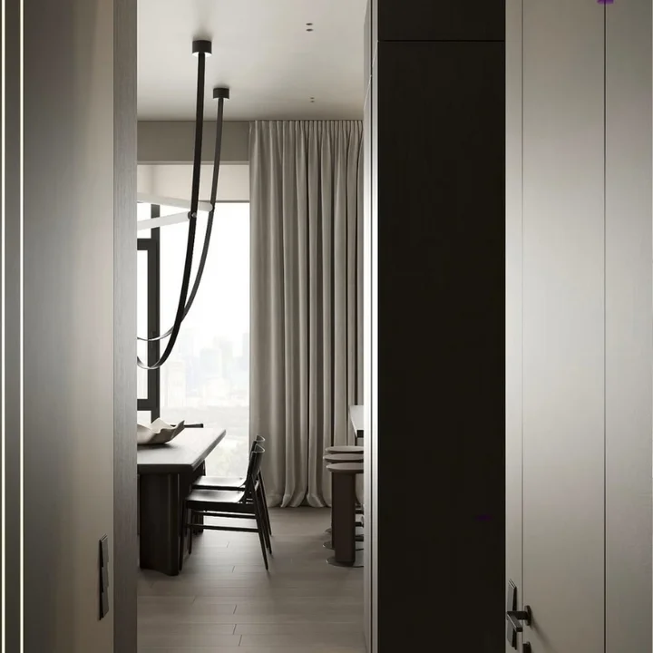 luksusowa lampa wisząca ze skóry do salonu premium