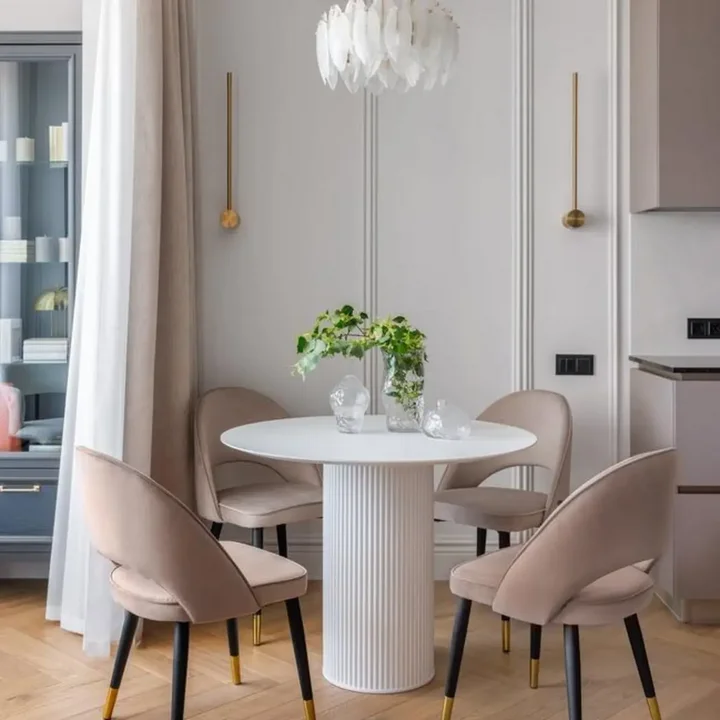 Wysublimowany detal stołu Ovale 110 cm. Projekt od Primavera Home.