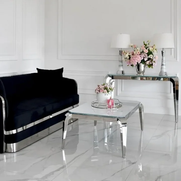 Stolik kawowy ELITE w stylu glamour w eleganckim wnętrzu. Meble na zamówienie od Primavera Home.