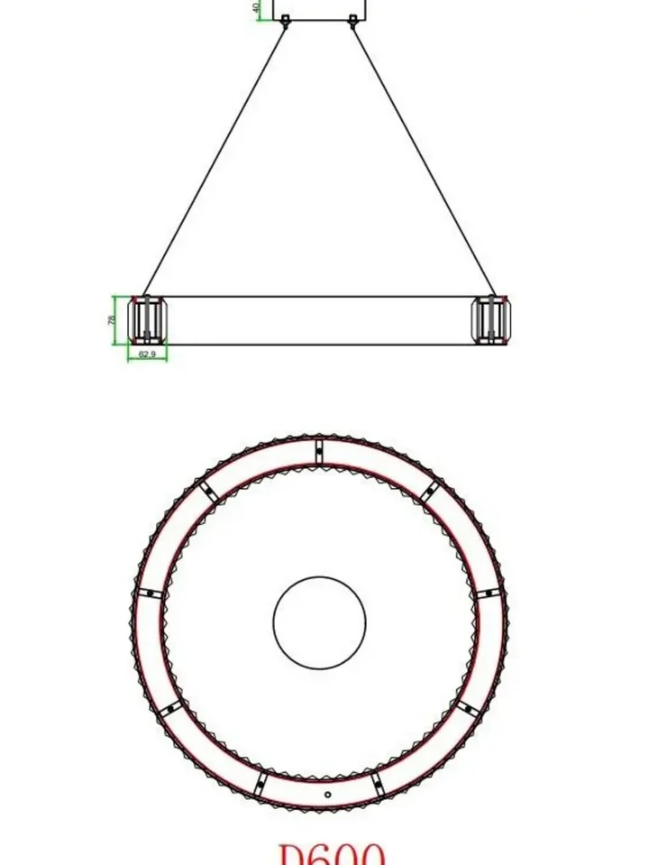Żyrandol Kryształowy Eclipse Ring Srebrny w aranżacji wnętrza. Meble na zamówienie od PRIMAVERA HOME.