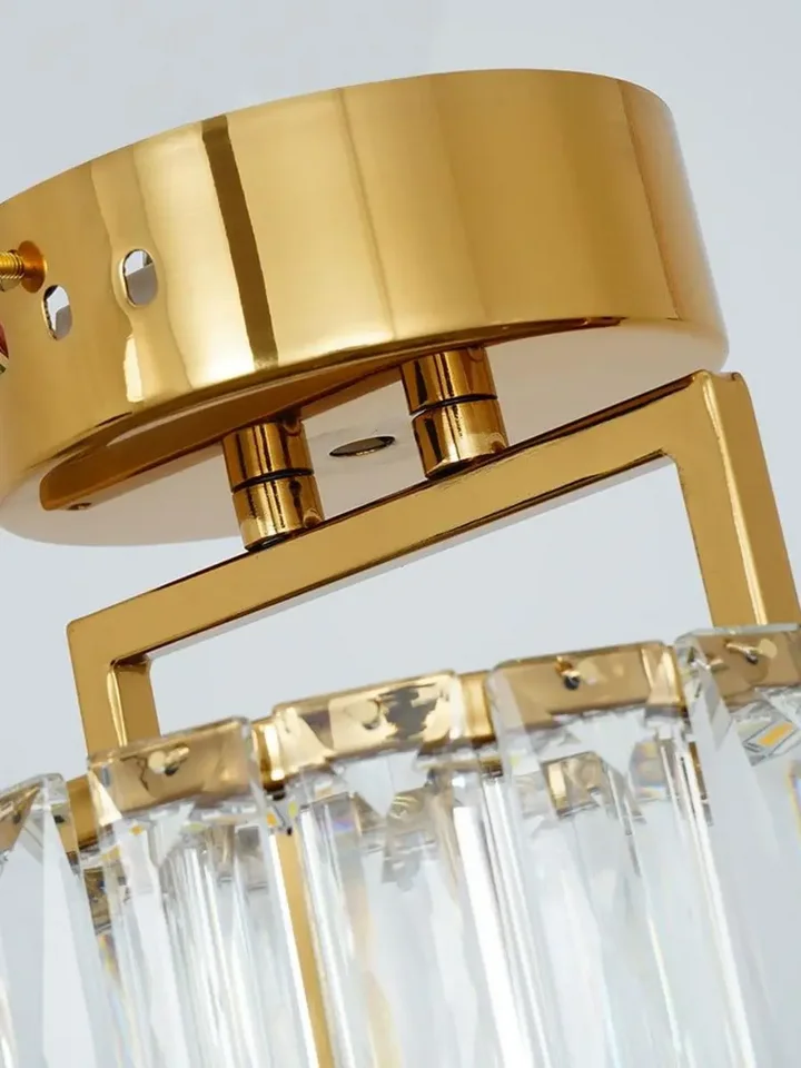 Lampa Sufitowa Kryształowa pojedynczy punkt świetlny DIAMOND XS , lampa glamour – Primavera Home w aranżacji nowoczesnej jadalni.