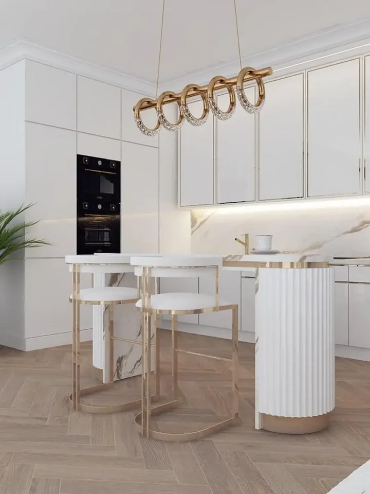 Zbliżenie na materiał lampy wiążącej wysoką jakość wykonania. Ekspozycja w salonie od Primavera Home.