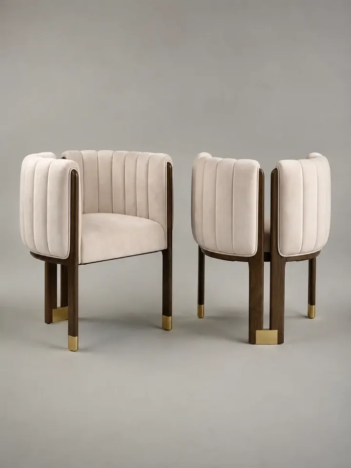 Ekskluzywne krzesło MATILDA – Nowoczesny Włoski Design w wyrafinowanej formie- Primavera Home eksponowane w showroomie, prezentujące elegancję i styl.