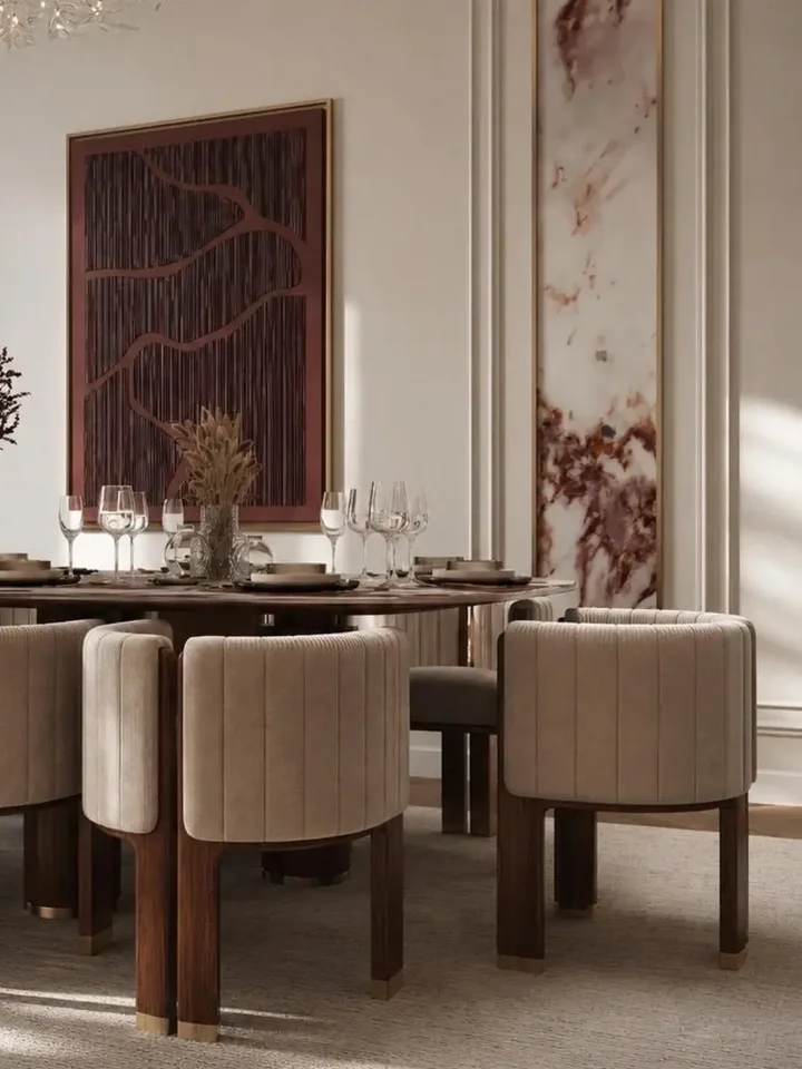 Ekskluzywne krzesło MATILDA – Nowoczesny Włoski Design w wyrafinowanej formie- Primavera Home, zbliżenie na tkaninę plamoodporną velvet.