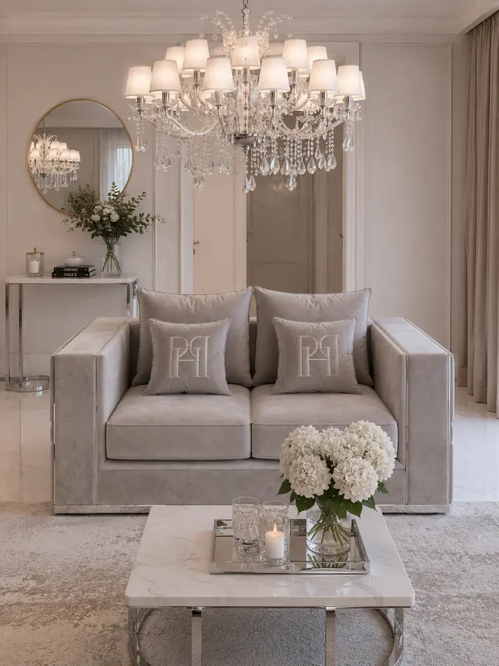 Zbliżenie na detal wykończenia nowoczesnej sofy EMPORIO, prezentującej wysokiej jakości materiały. Ekspozycja w salonie Primavera Home.