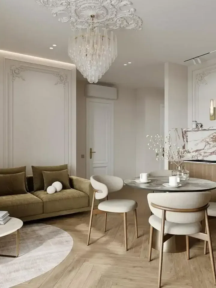 Designerskie Krzesło Drewniane Olivia – Nowoczesne w overhead. Ekspozycja w salonie od Primavera Home.