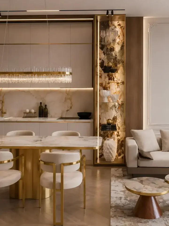 Stół w Stylu Włoskim BELISSIMA w przestrzennym ujęciu. Ekspozycja w salonie od Primavera Home.