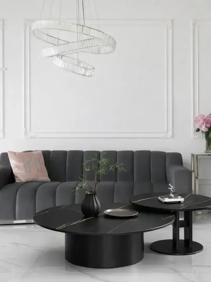 Szczegółowy widok nóg Stolik kawowy TWEEN BLACK, doskonałe wykończenie. Detal wykończenia od Primavera Home.