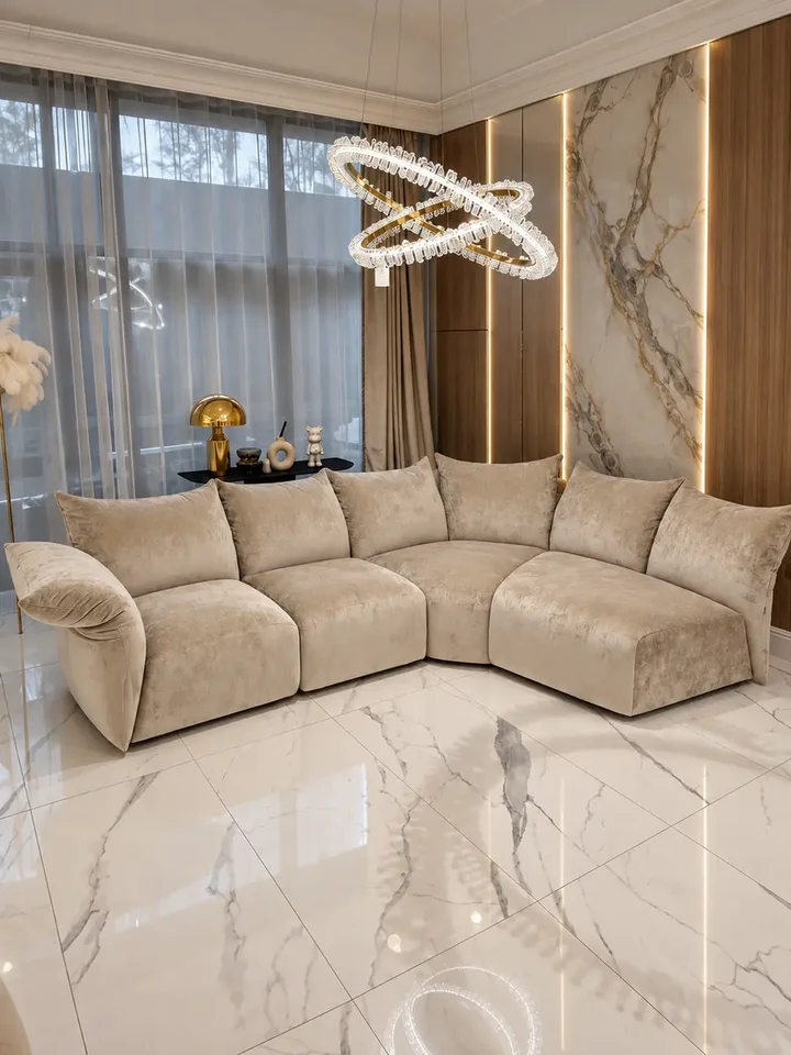 Elegancki detal w Designerskiej Sofie Modułowej Lilia Nowoczesna. Meble na zamówienie od Primavera Home.