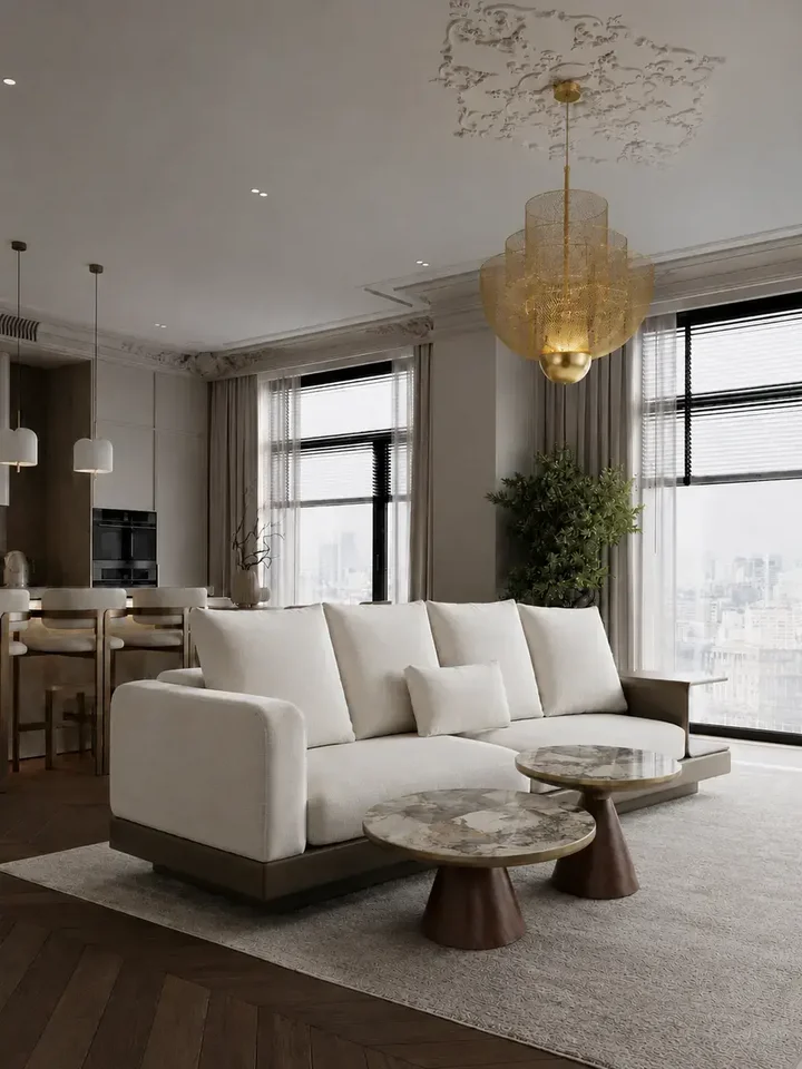 Sofa NAPOLEONE w eleganckiej ekspozycji showroomowej. Meble na zamówienie od Primavera Home.