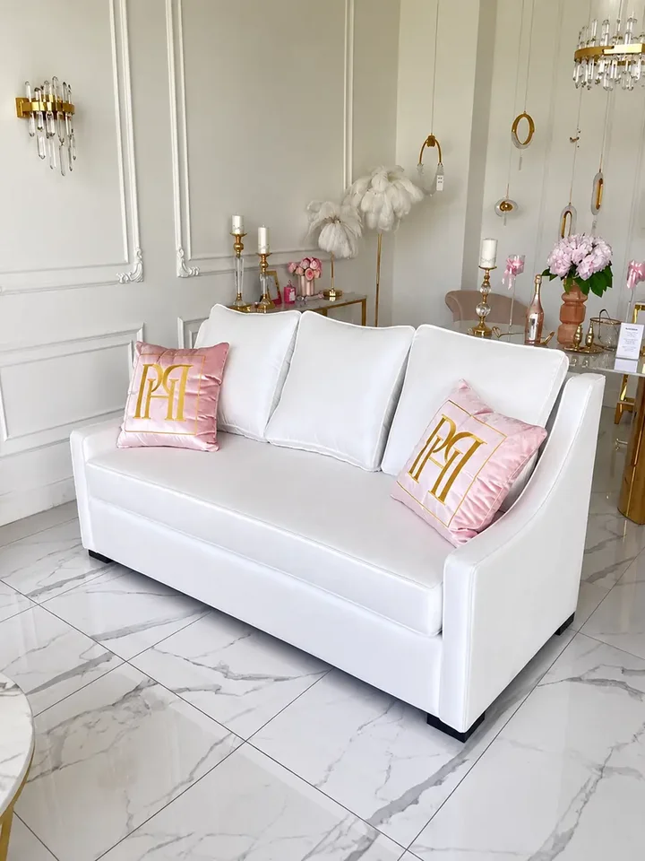 Sofa 3-osobowa z Funkcją Spania MANHATTAN w nowoczesnym salonie. Aranżacja nowoczesnego wnętrza od Primavera Home.