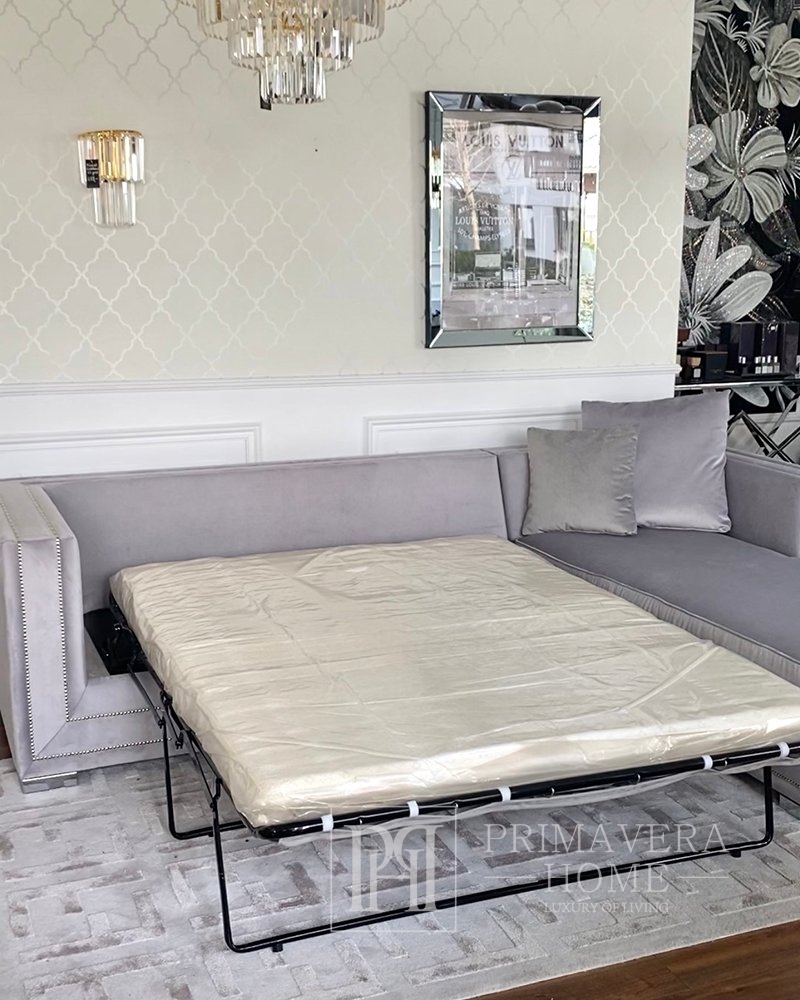 Glamor Corner Upholstered Sofa Bed With