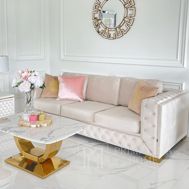 Glamour Upholstered Sofa Modern Queen