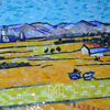 Stiklo Mozaika Van Gogh Pole kviečiai
