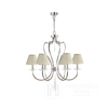 Nickel-plated glamour chandelier BOURBON