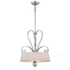 Lampa srebrna wisząca glamour chromowana HAMPTONS styl klasyczny, nowojorski