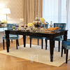 Glamour wooden black folding table for Diamond dining room
