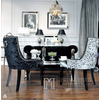 Krzesło tapicerowane z kołatką do jadalni nowojorskie glamour nowoczesne TIFFANY LUX