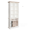 White wooden bookcase in Provencal style, hamptons, shabby chic