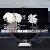 Stolik kawowy lustrzany nowojorski glamour do salonu srebrny czarny MICHELLE M