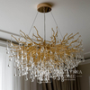 Chandelier, glamour ceiling lamp, modern hanging lamp RAIN M GOLD
