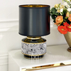 Lampa stołowa złoto czarna  loft glamour zebra S