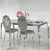 Luksusowe krzesło glamour, stalowe, nowoczesne, szare, srebrne AZURO