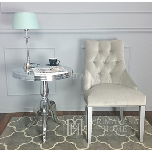 Luksusowe krzesło klasyczne, nowojorskie, do jadalni, toaletki, tapicerowane, glamour, z kołatką HAMPTONS