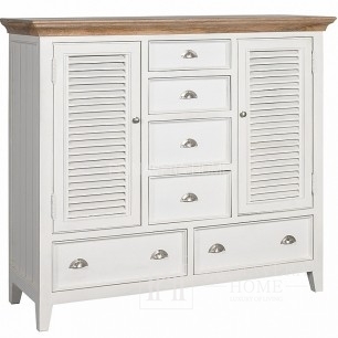 Cabinet with drawers in Hamptons shabby chic style