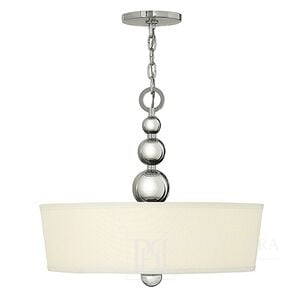 Lampa wisząca srebrna niklowana styl klasyczny, nowojorski ZEPFIR