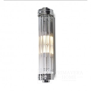 Kinkiet srebrny lampa ścienna nowoczesny chrom glamour styl nowojorski, hamptons CAFFARO