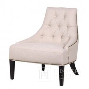 Upholstered quilted armchair in modern American New York style MANHATTAN